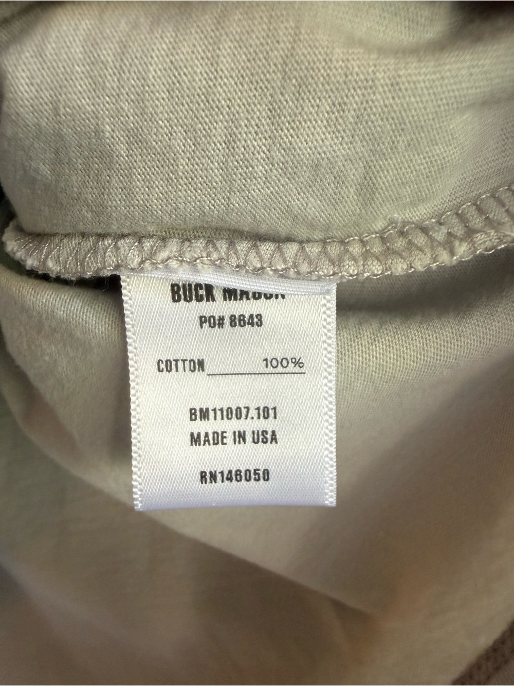 Buck Mason NWT 100% Pima Cotton Curved Hem Tee in “Granite” - Picture 7 of 11